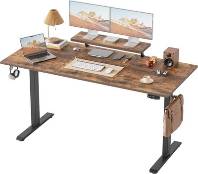 Klicelor Elektrischer höhenverstellbarer Schreibtisch, beweglicher Monitorständer, 160x60cm | 72-116