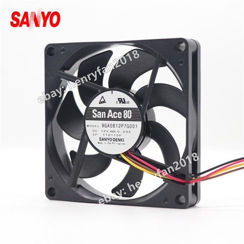 SANYO 9GA0812P7G001 SanAce Axial Fan 12V 0.29A 80*80*15MM 4-wire PWM Cooling Fan - Picture 3 of 6