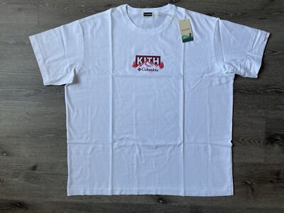 Kith x Columbia Landscape Box Logo Tee S/S T-Shirt Allure Red