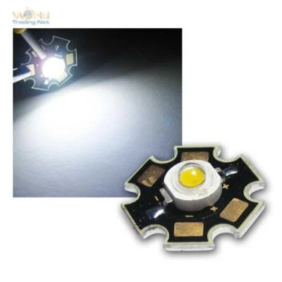 5 x Hochleistungs LED Chip 3W pur-weiß HIGHPOWER STAR