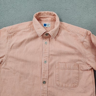 Japan Blue Jeans Shirt Mens Medium 13oz Denim Button Up Thick  