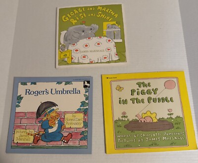 Vintage 3 PB James Marshall George & Martha Roger s Umbrella Piggy In The Puddle