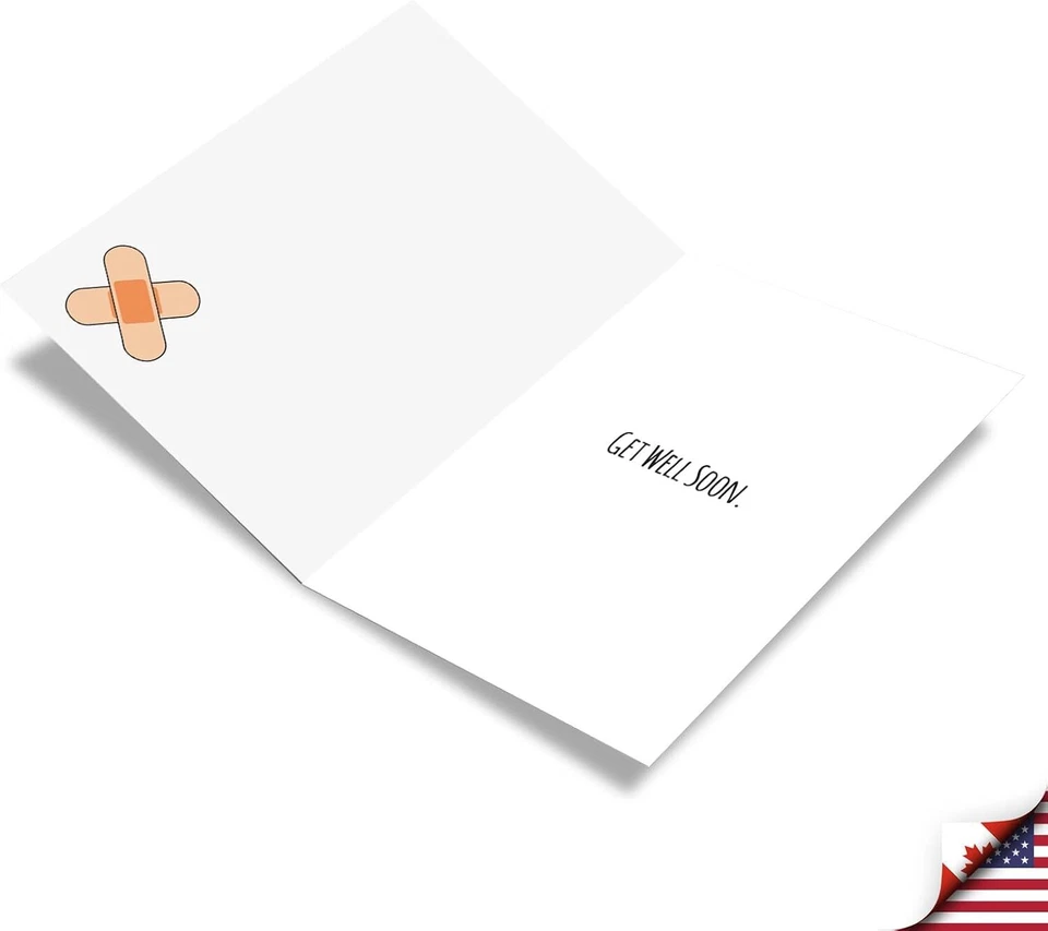 NobleWorks Funny Get Well Greeting Card w/ 5 x 7 Inch Envelope (1 Multicolor - Image 2 of 4