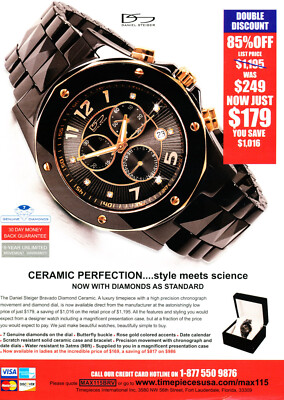 DANIEL STEIGER WATCH MAGAZINE promo ad #19  VERY RARE 2011 ''NOT A WATCH''