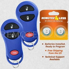 2 For 2001 2002 2003 Dodge Durango Keyless Entry Remote Car Key Fob Blue