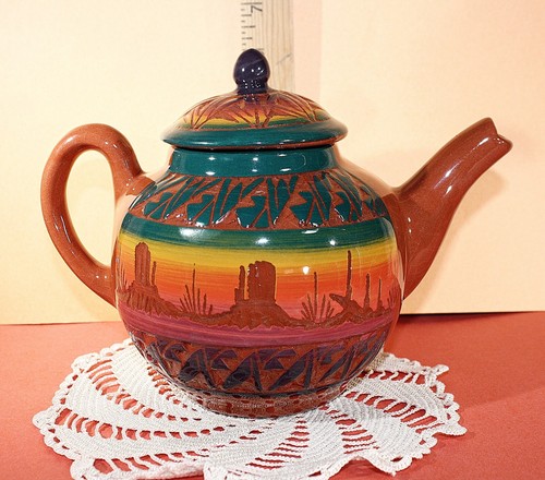 Navajo Pottery Signed Vintage Teapot.