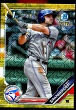 Chad Spanberger 2019 Bowman SP Mega Box Mojo GOLD Refractor RC /50 Rookie Card