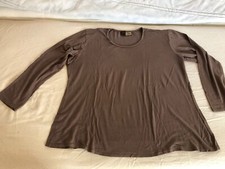 PIMENT ROUGE PARIS T-Shirt Damen Gr L XL 48 50 schoko braun Tunika