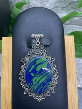 3  Yoline Calsilica 925 Silver Plated Handmade Gemstone Pendant New B2483