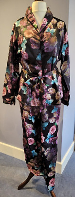 MATALAN Ladies Rose Patterned 2 Piece Loungewear Set Size 16
