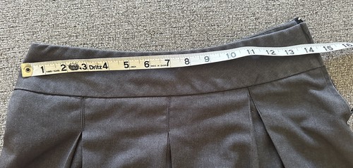 Becky Thatcher Girls Uniform School Skirt Size 7 1/2 Charcoal Grey Pleats - Picture 3 of 7