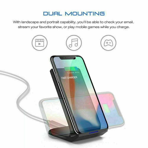 30W Fast Wireless Charger Stand Dock For Apple iPhone 15 14 13 12 Samsung S23+ - Picture 4 of 16