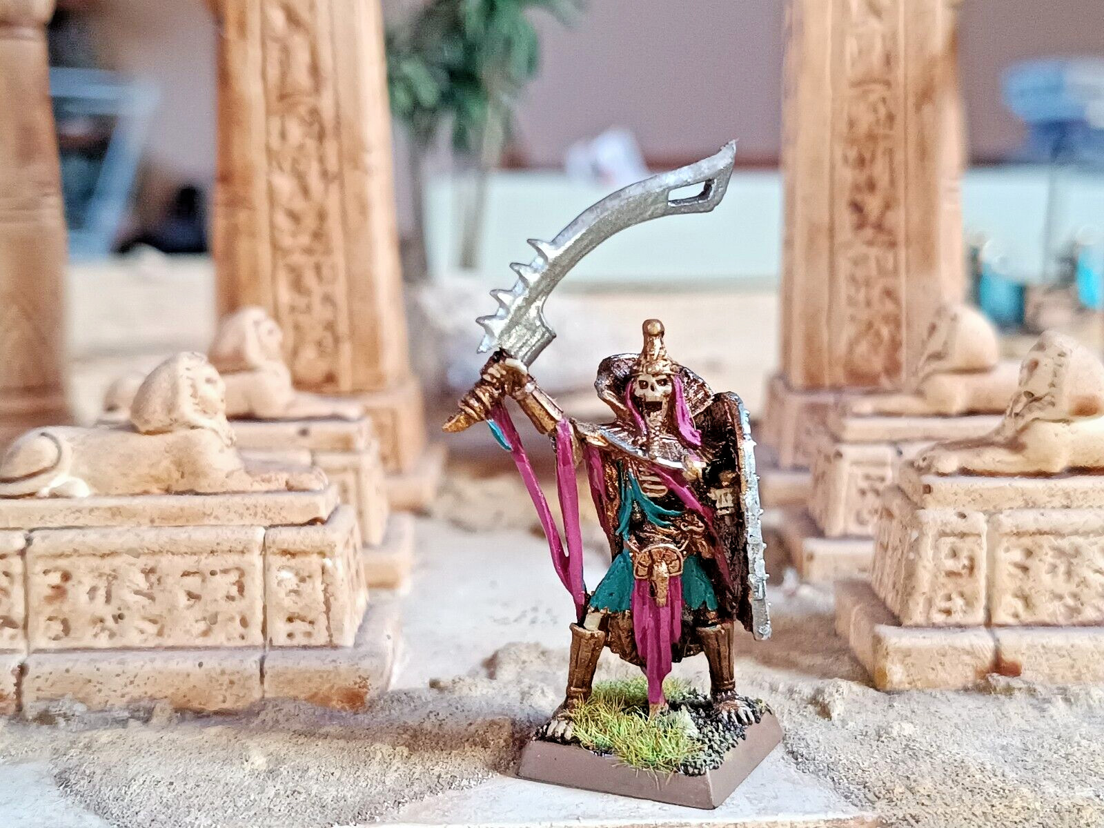 Warhammer Fantasy AOS Tomb Kings - Tomb King #1  / state of art - pro painted