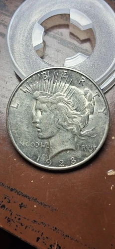 1928 S Peace Silver Dollar $1 AU About Uncirculated                         W475