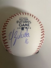 YOSVER ZULUETA Signed Auto OMLB 2022 futures baseball Toronto Blue Jays