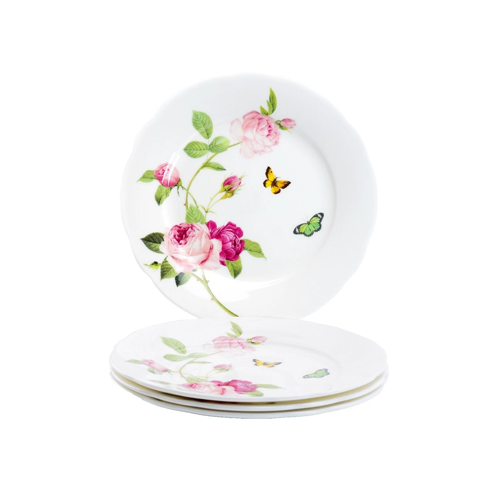 Plato de postre china de hueso Floral Placas De Vajilla