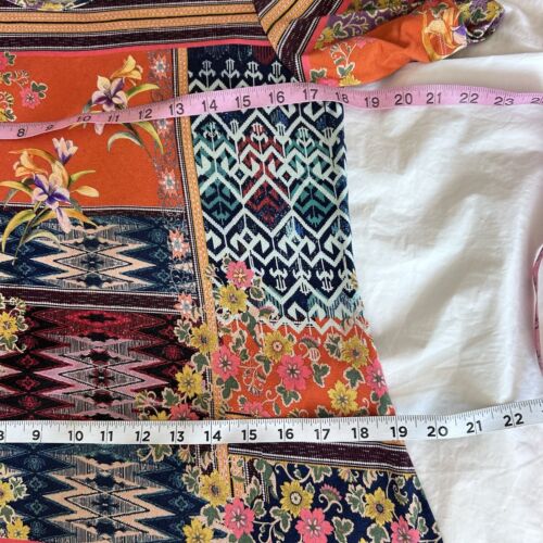 JOHNNY WAS Allie Flower Patchwork Print Boho Midi Swing Dress Size M - Picture 13 of 13