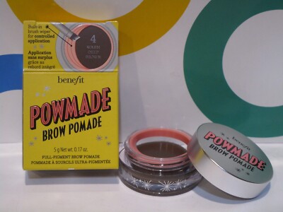 BENEFIT ~ POWMADE BROW POMADE ~ # 4 WARM DEEP BROWN ~ 0.17 OZ