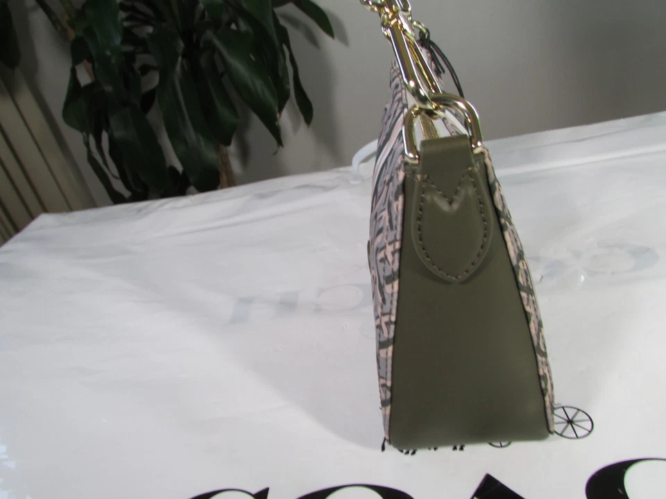 Новый с Ярлыками Furla нейлона и кожи Atena S St Arco полоски Vitello через плечо бежевый мульти - Изображение 2 из 4