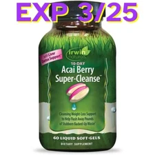 Irwin Naturals 10 Day Acai Berry Super Cleanse 60 Soft-Gels SEE PICTURE FOR DATE