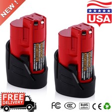 2Pack 3.5Ah Replace MILWAUKEE Fit M12 48-11-2430 12Volt NEW Lithium-Ion Battery