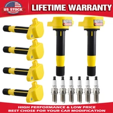 6 Ignition Coil Pack & Spark Plug for Honda Accord Crosstour Odyssey Acura RL TL