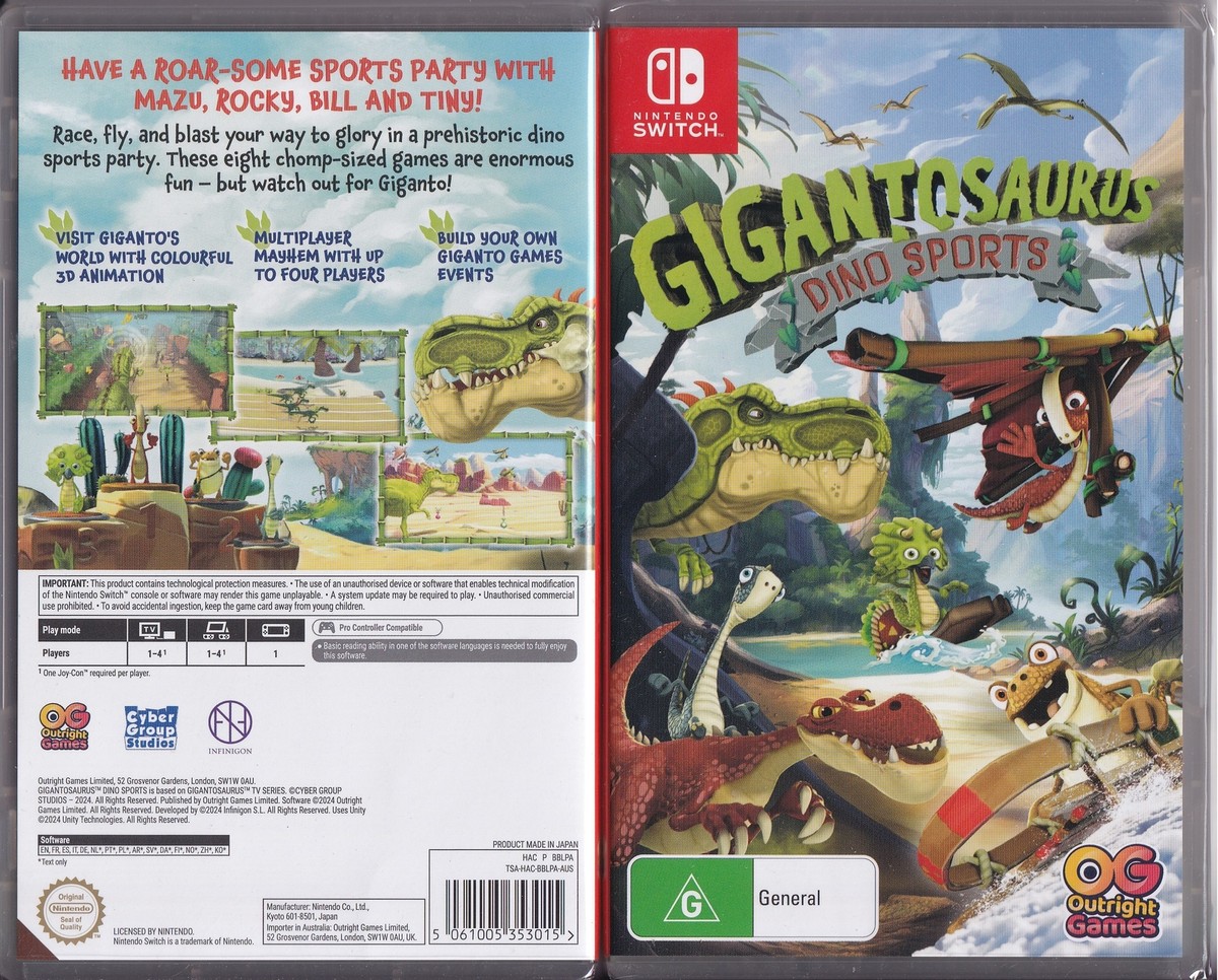 Gigantosaurus Dino Sports AUS (Nintendo Switch) NEW SEALED $7