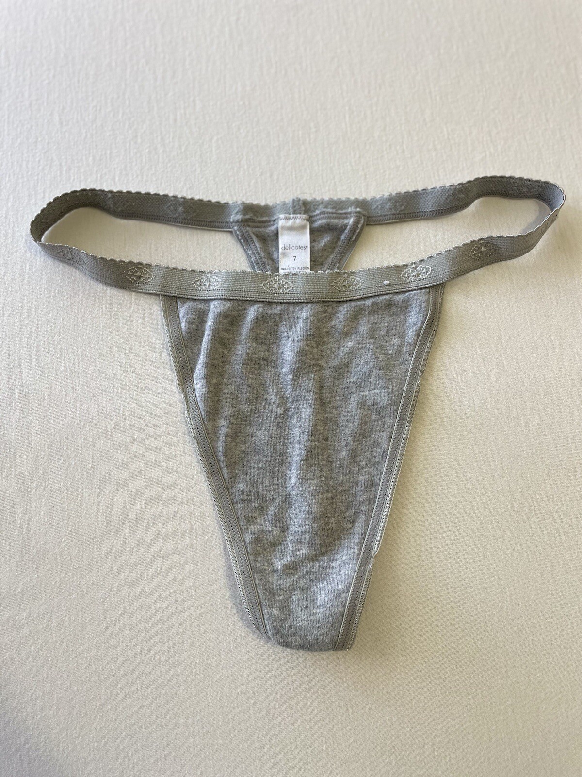 True Vintage DELICATES Cotton Thong Panties 7 /L eBay