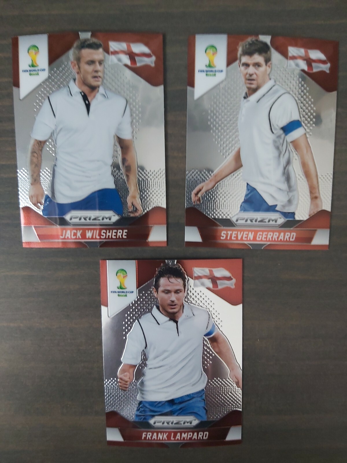 2014 Panini Prizm World Cup ENGLAND Lot of THREE Lions: Gerrard Lampard Wilshere