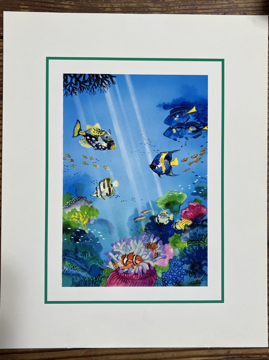 Sunny Reef by (Teval) Henri Hunsinger Fine Art Prints