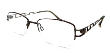 NEW CHARMANT CH10818 BR BROWN AUTHENTIC EYEGLASSES 51 - 18 - 140