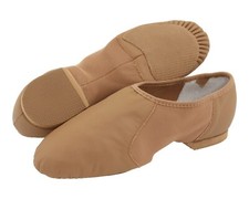 Bloch L47708 Womens Beige Dance Neo-Flex Leather Neoprene Slip On Split Size 6.5