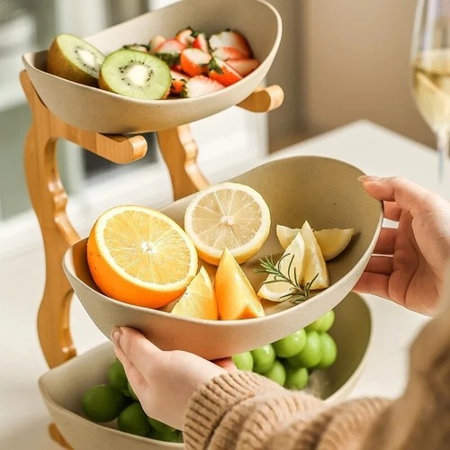 3 Layer Fruit Plate Home Living Room Plastic Snack Dish Creative Modern - Bild 6 von 6