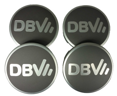 4 original DBV hub caps grey anthracite hub cap wheel cover 60 mm NEW