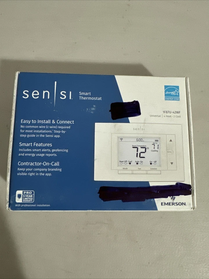 Emerson Sensi Wi-Fi Smart Thermostat for Smart Home, Pro Version, Works - Image 2 of 4