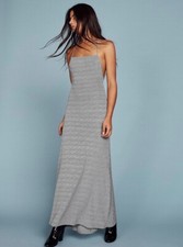Reformation Silver Slayer Maxi Halter Dress Size XL Retail $178 55% OFF SOLD OUT