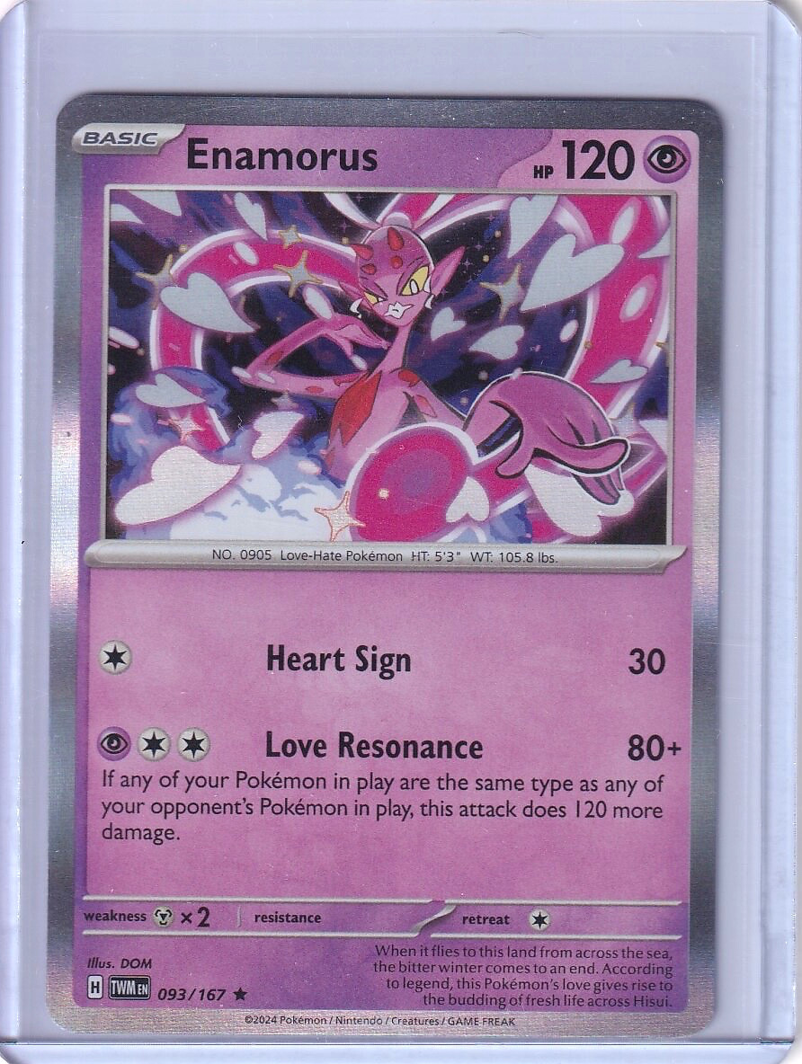 Enamorus Holo Rare #93 Pokemon Twilight Masquerade 2024 TCG