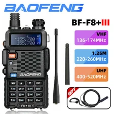 BAOFENG BF-F8+III VHF UHF Dual-Band Ham Handheld Walkie Talkie Two Way Radios US