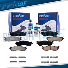 Front Rear Ceramic Brake Pads Set for 2006 - 2008 Dodge Ram 2500 3500 1500 4000