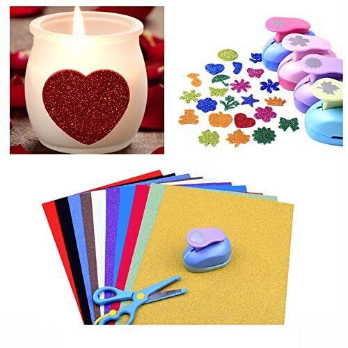 20 Blatt Weiß Glitzer Cardstock Papier zum Selbermachen Kunst Projekt Sammelalbum Geburtsda... - Bild 6 von 7