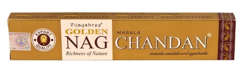 Vijayshree Golden Nag 15g Incense Champa Forest Benzion Patchouli Rose Temple - Image 3 of 4