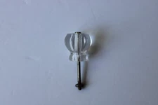 Small Clear Glass Crystal Cabinet Knobs Drawer Pulls 1 1/4" 6 Sided Vintage?