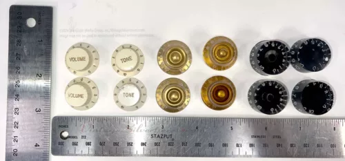 Vintage electric guitar knobs variety-Gibson Fender misc 1960s or 1970s?