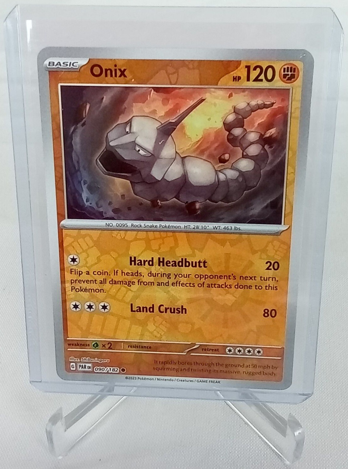 Onix 90/182 Reverse Holo Pokémon Card 2023
