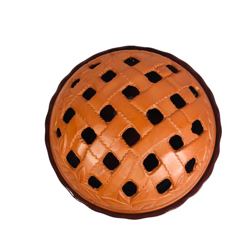 Vintage Gourmet Topf Terracotta Clay Pie Dish Plate Bakeware w/ Lattice Lid USA - Picture 3 of 11