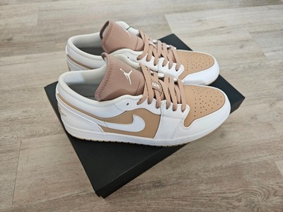 Nike Air Jordan 1 Low Hemp White EU 45 US 11 Neu