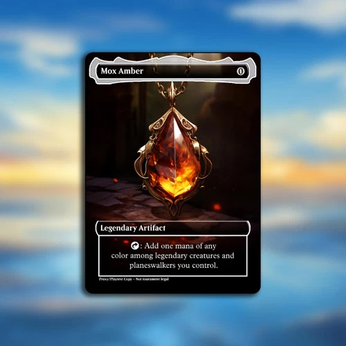 Mox Amber MTG  - Alt Art Custom Game Cards