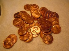 1967-P Lincoln Cents/Memorial Penny BU Roll of 50 Pennies