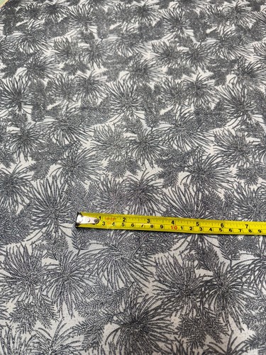 Silver Metallic Pine Needle Fabric one  17 x 20 inch piece 100% Cotton Free Ship - Picture 6 of 10