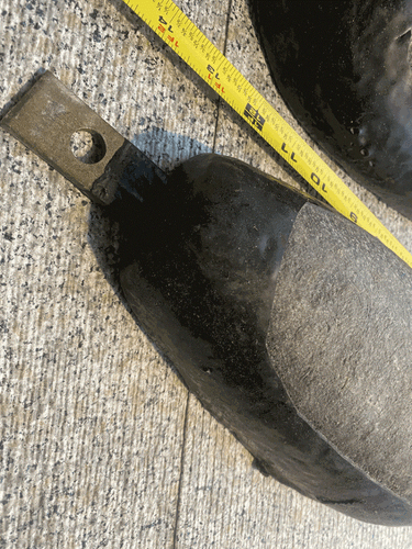 2ea (pair of) Large BOAT HULL ZINC ANODE BOLT ON 13 in to center of holes - Bild 2 von 5